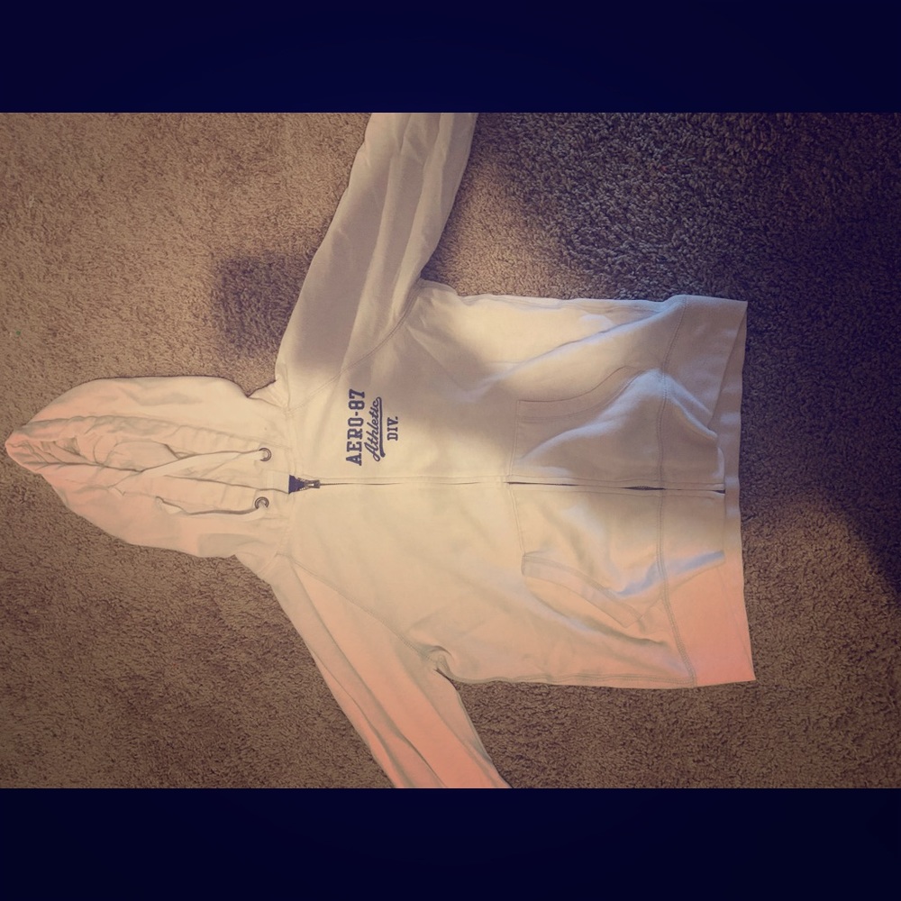 A hood white jacket from Aeropostale
